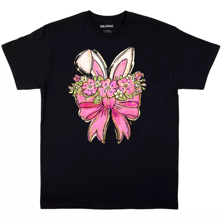 Bunny Ears Floral Bow T-Shirt