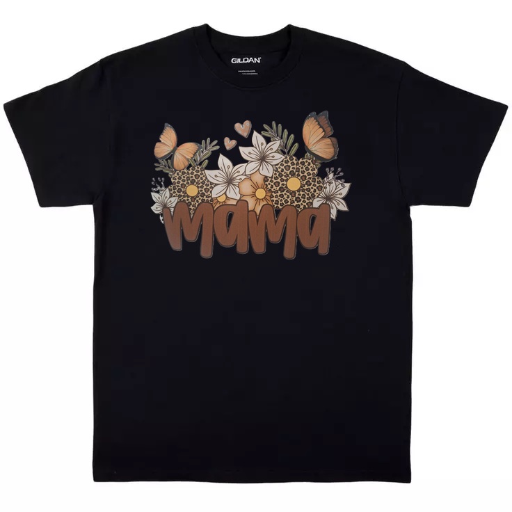 Mama Floral with Butterflies T-Shirt