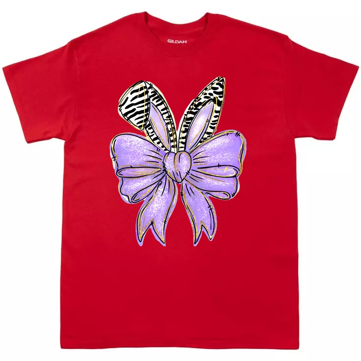 Bunny Ears with Purple Bow T-Shirt