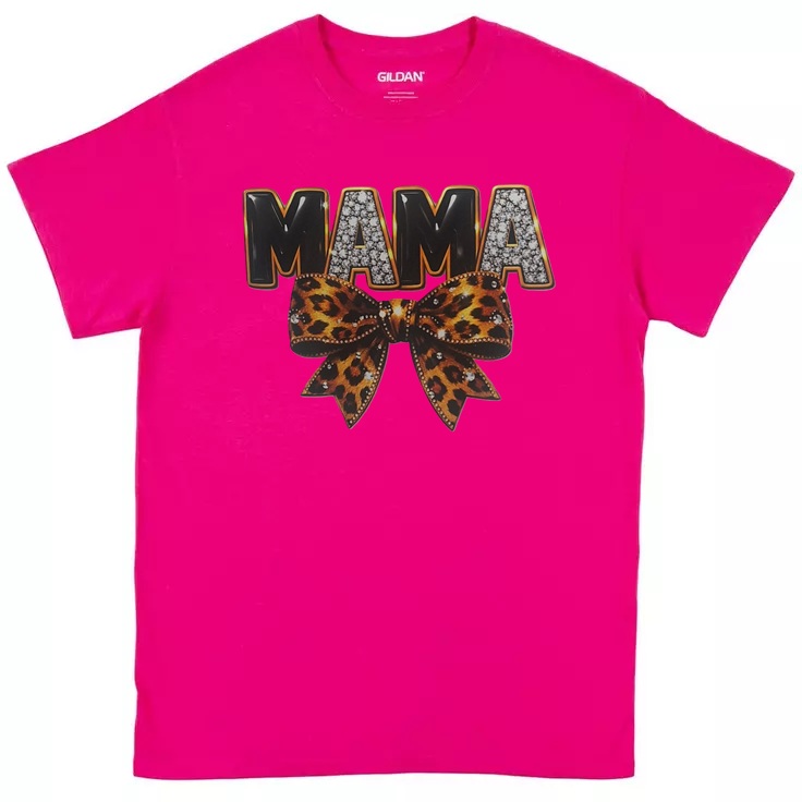 MAMA Leopard Bow T-Shirt