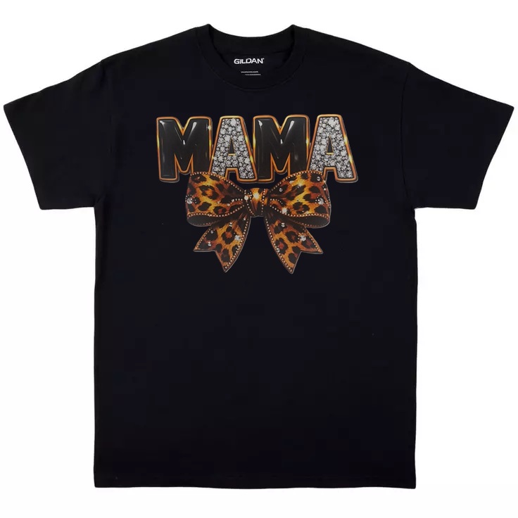 MAMA Leopard Bow T-Shirt