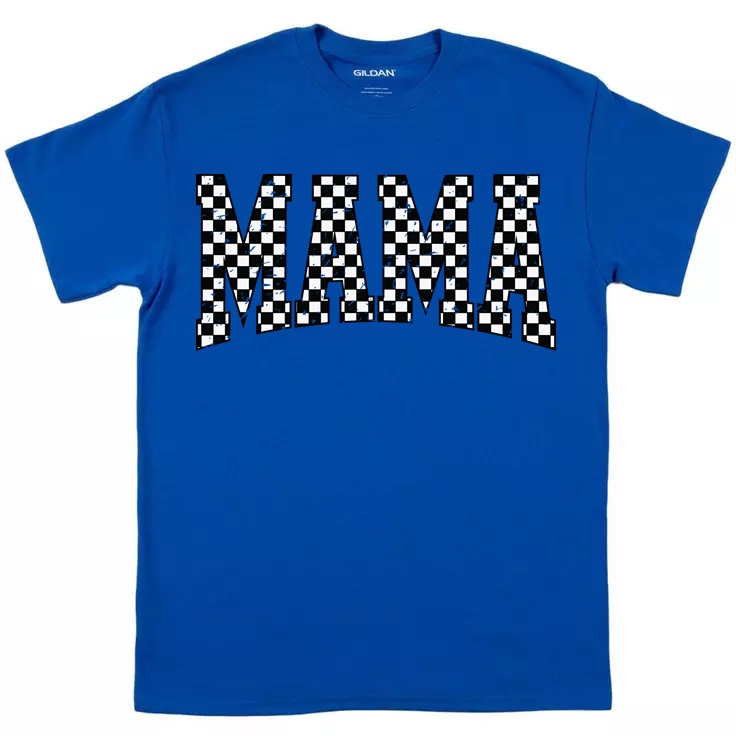 Mama Checkered Flag T-Shirt