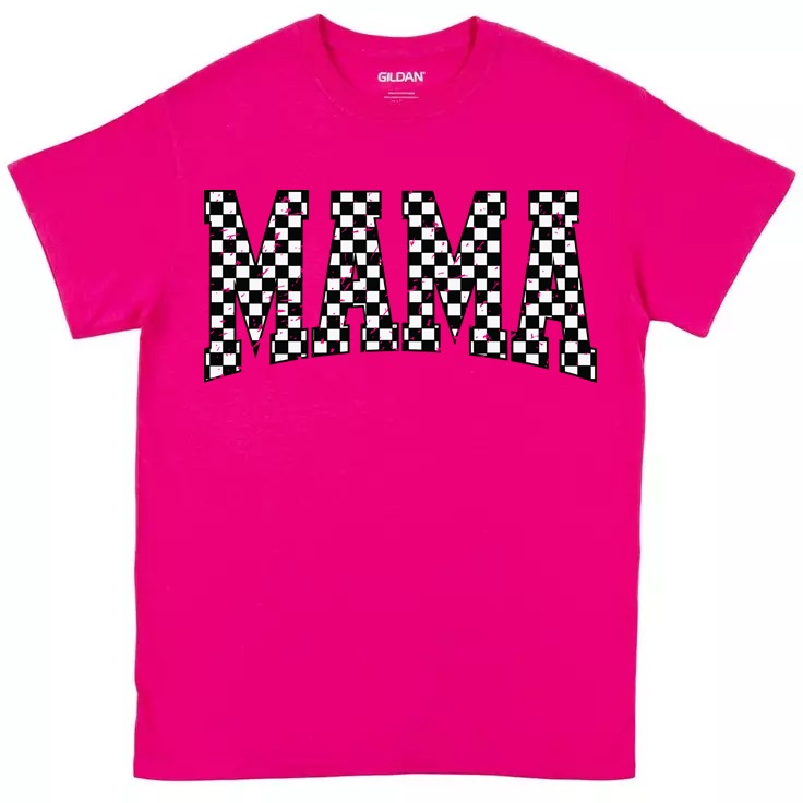 Mama Checkered Flag T-Shirt
