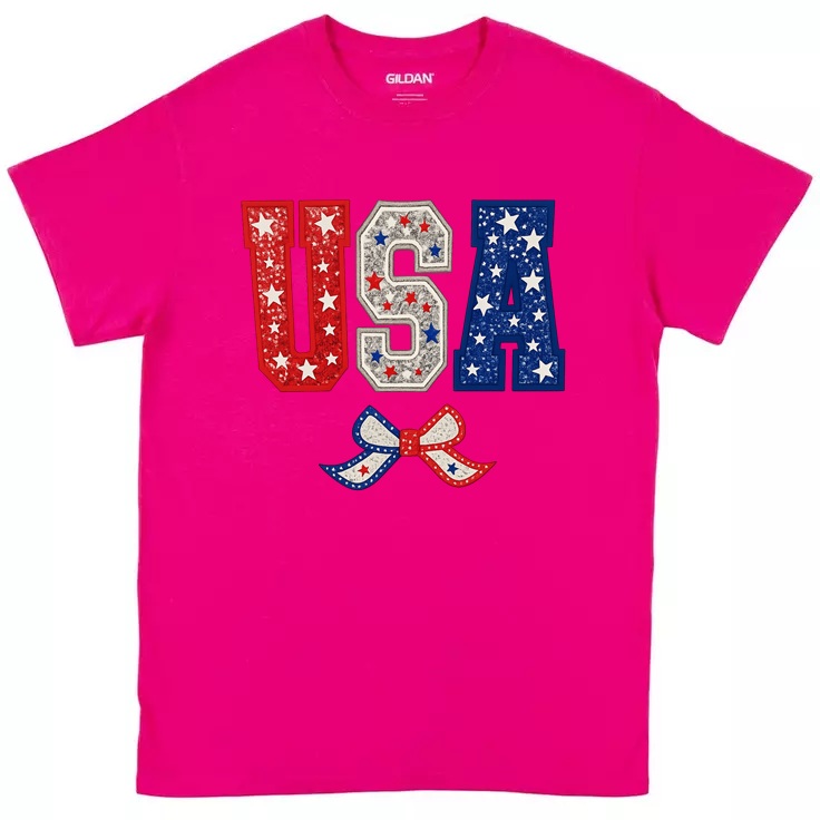USA with Bow Patriotic T-Shirt