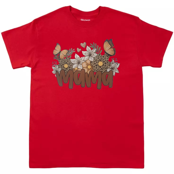 Mama Floral with Butterflies T-Shirt