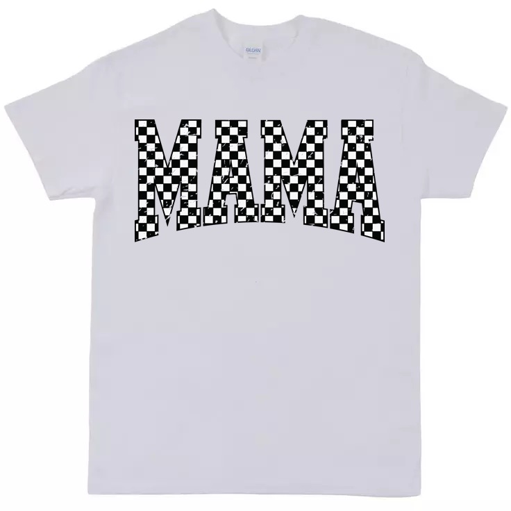 Mama Checkered Flag T-Shirt