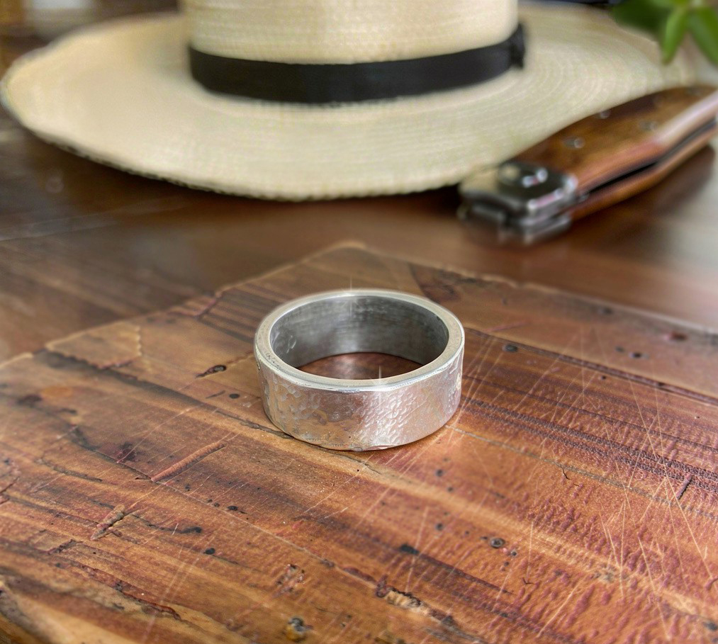Rustic Hammered Silver Ring