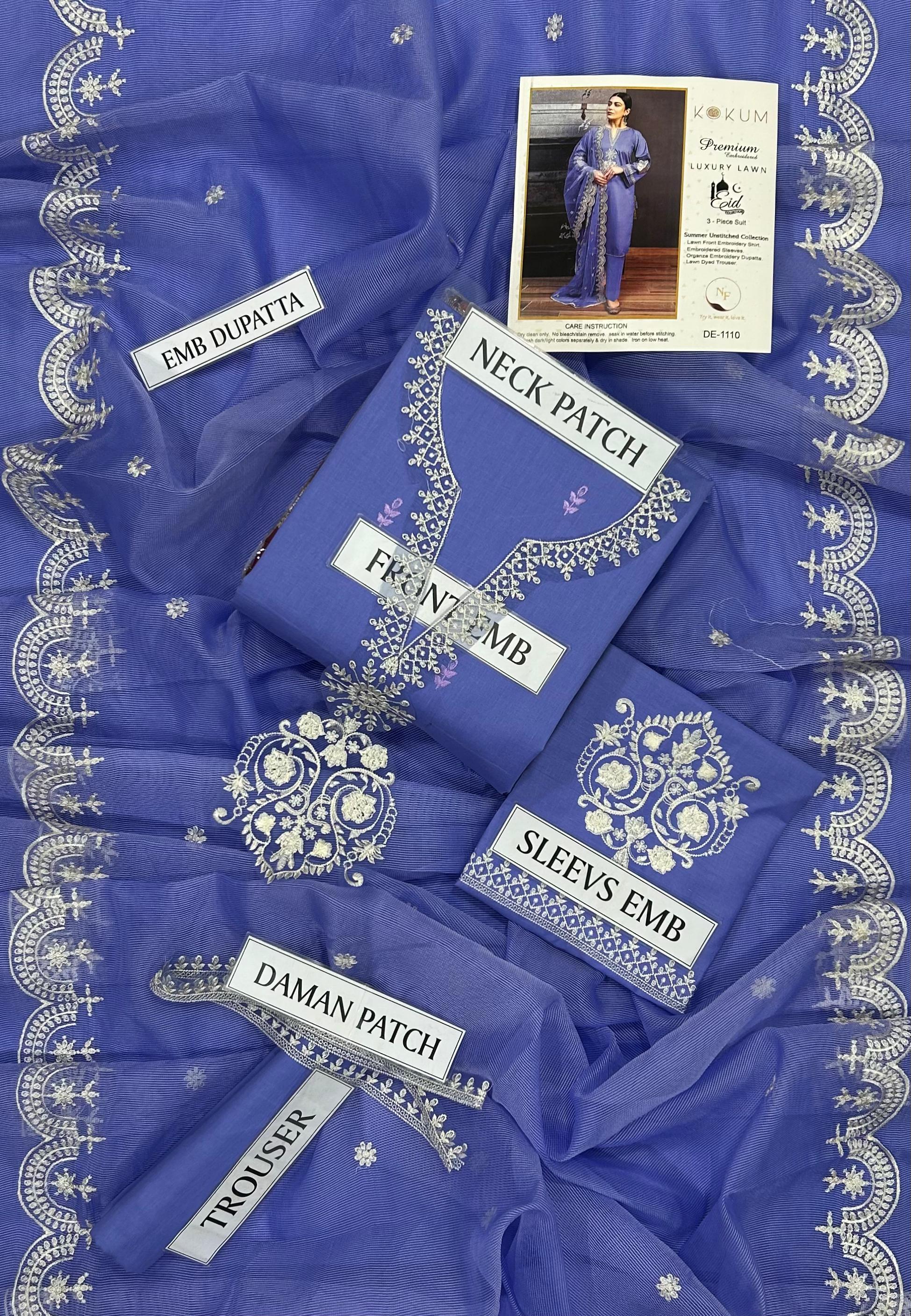 Premium Embroidered Luxury Lawn Suit