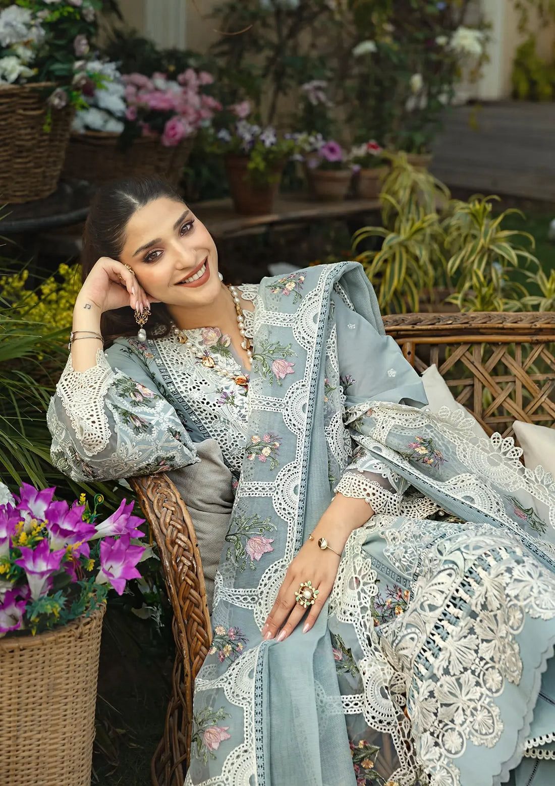 Elegant Embroidered Lawn Suit