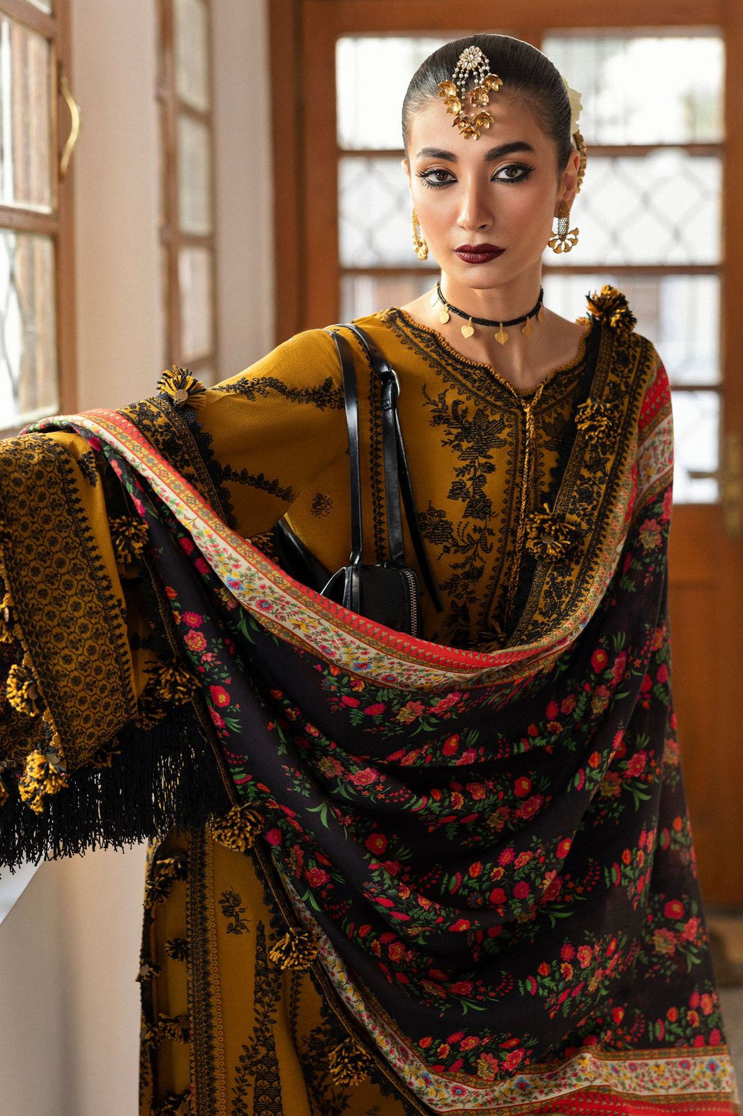 Embroidered Chiffon Suit