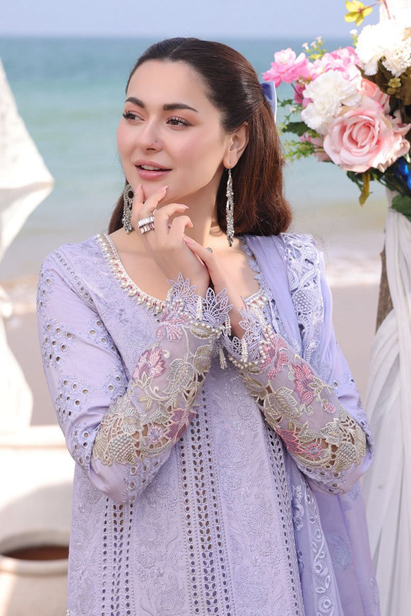 Lavender Embroidered Lawn Suit