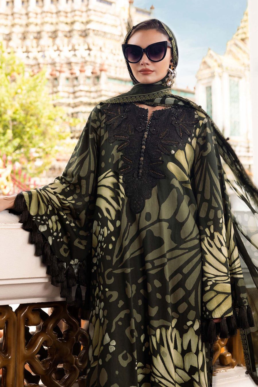 Abstract Print Lawn Suit