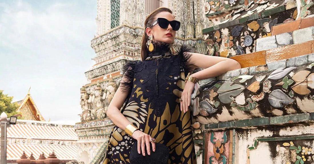 Abstract Print Lawn Suit