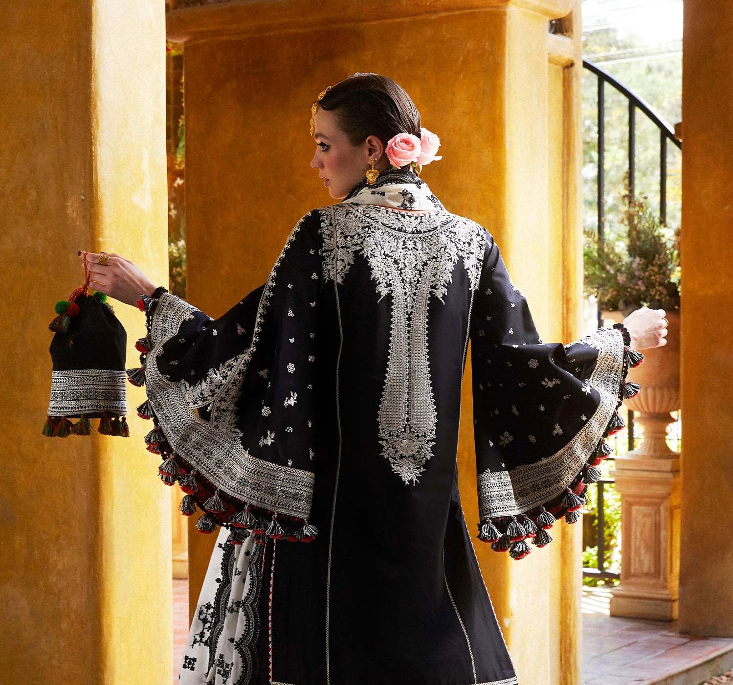 Black & White Embroidered Lawn Suit