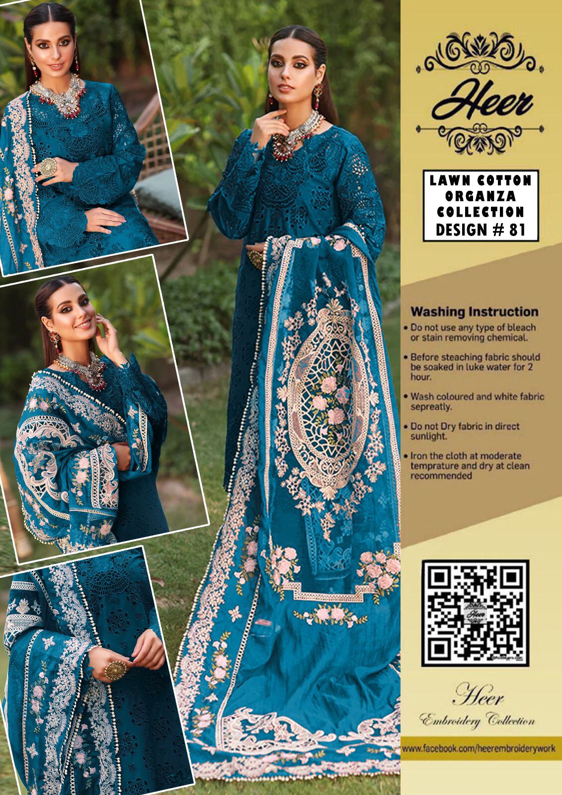 Lawn Cotton Organza Dress