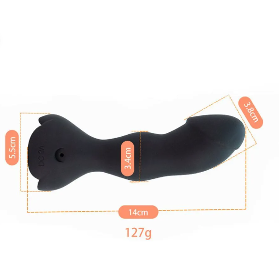 Plug Anal de Silicone em Formato de Pênis com 10 Modos de Vibração e Controle Remoto sem Fio Vip Mix