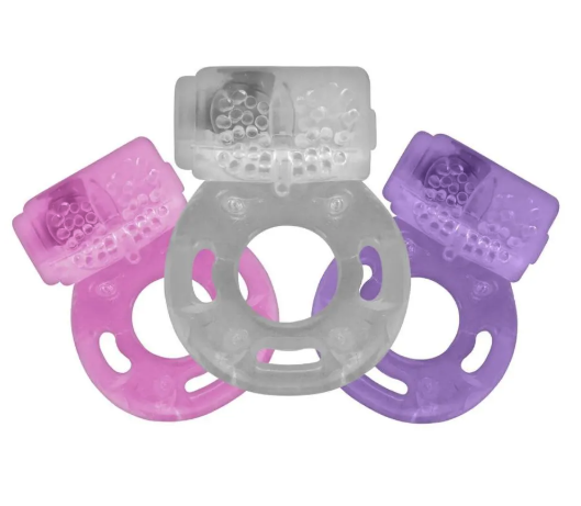 Anel Peniano com Vibrador e Estimulador Clitoriano Sexy Import