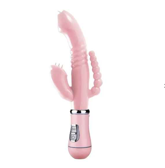 Vibrador Ponto G com Estimulador de Clitóris e Plug Anal 12 Modos Sexy Import