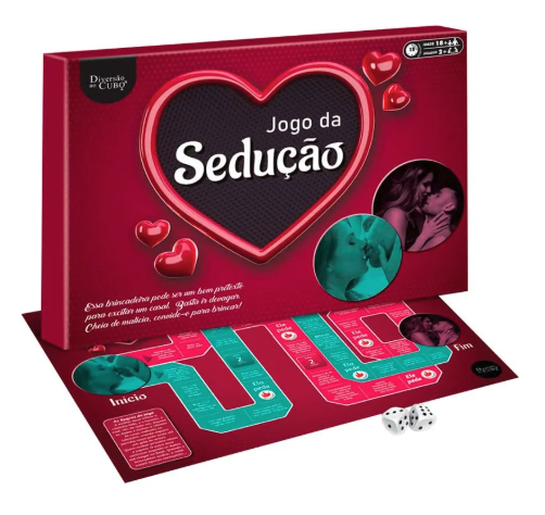 Jogo Tabuleiro Sedução com Dados Diversão ao Cubo
