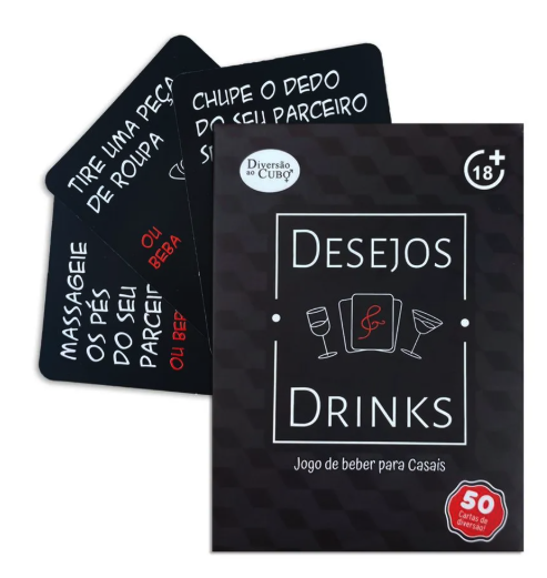 Desejos e Drinks Jogo de Cartas Diversão ao Cubo