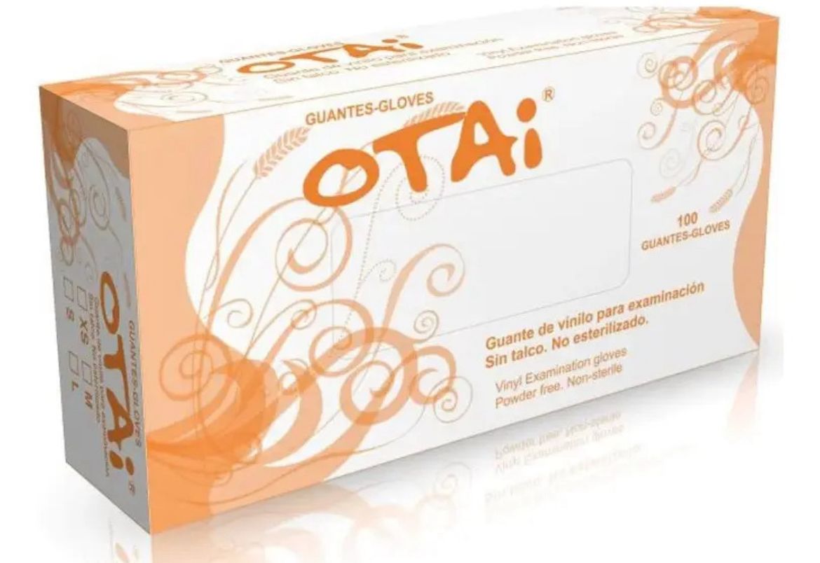 Guantes de vinilo Otai sin talco 