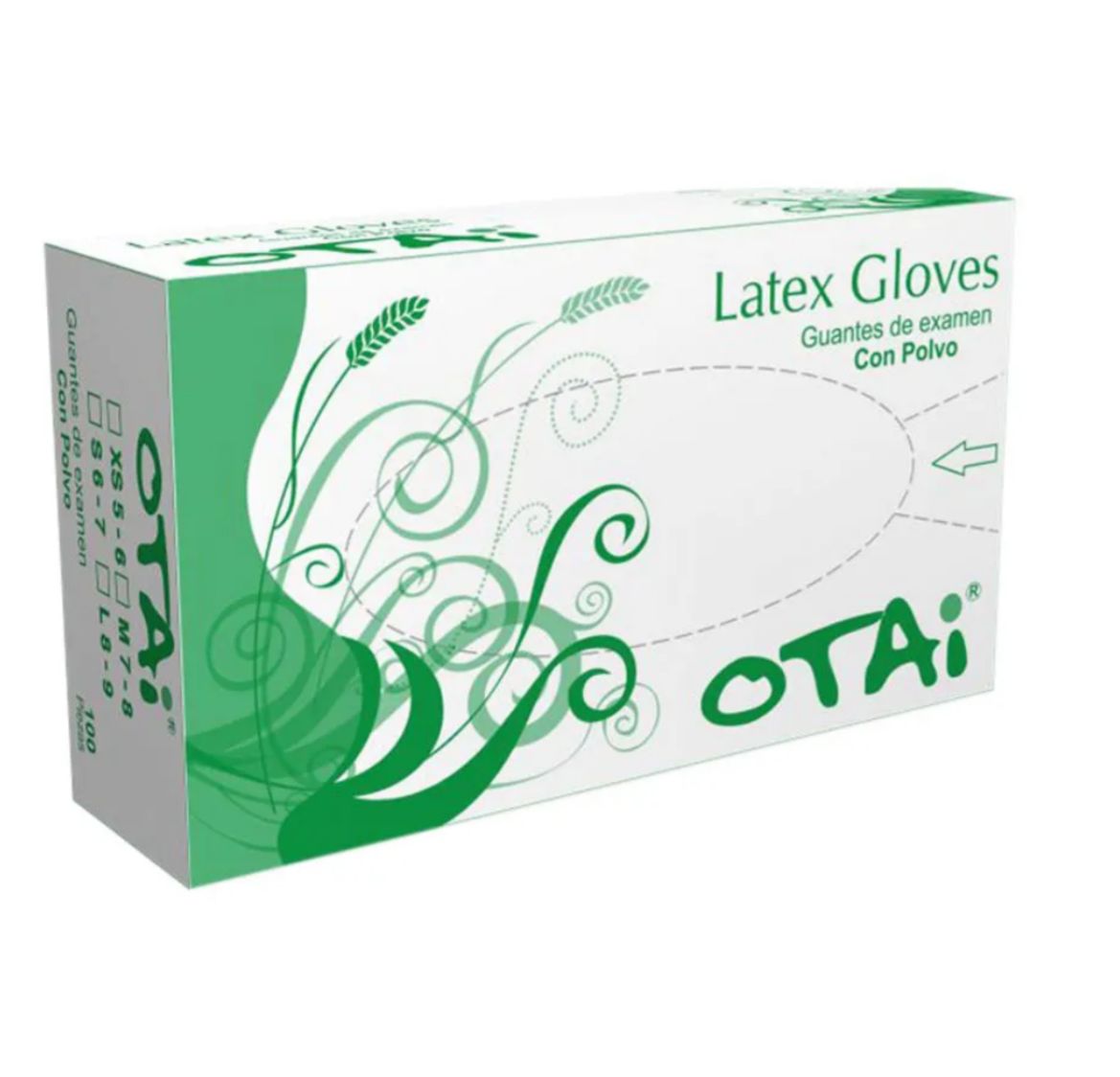 Guantes Latex Otai con polvo 