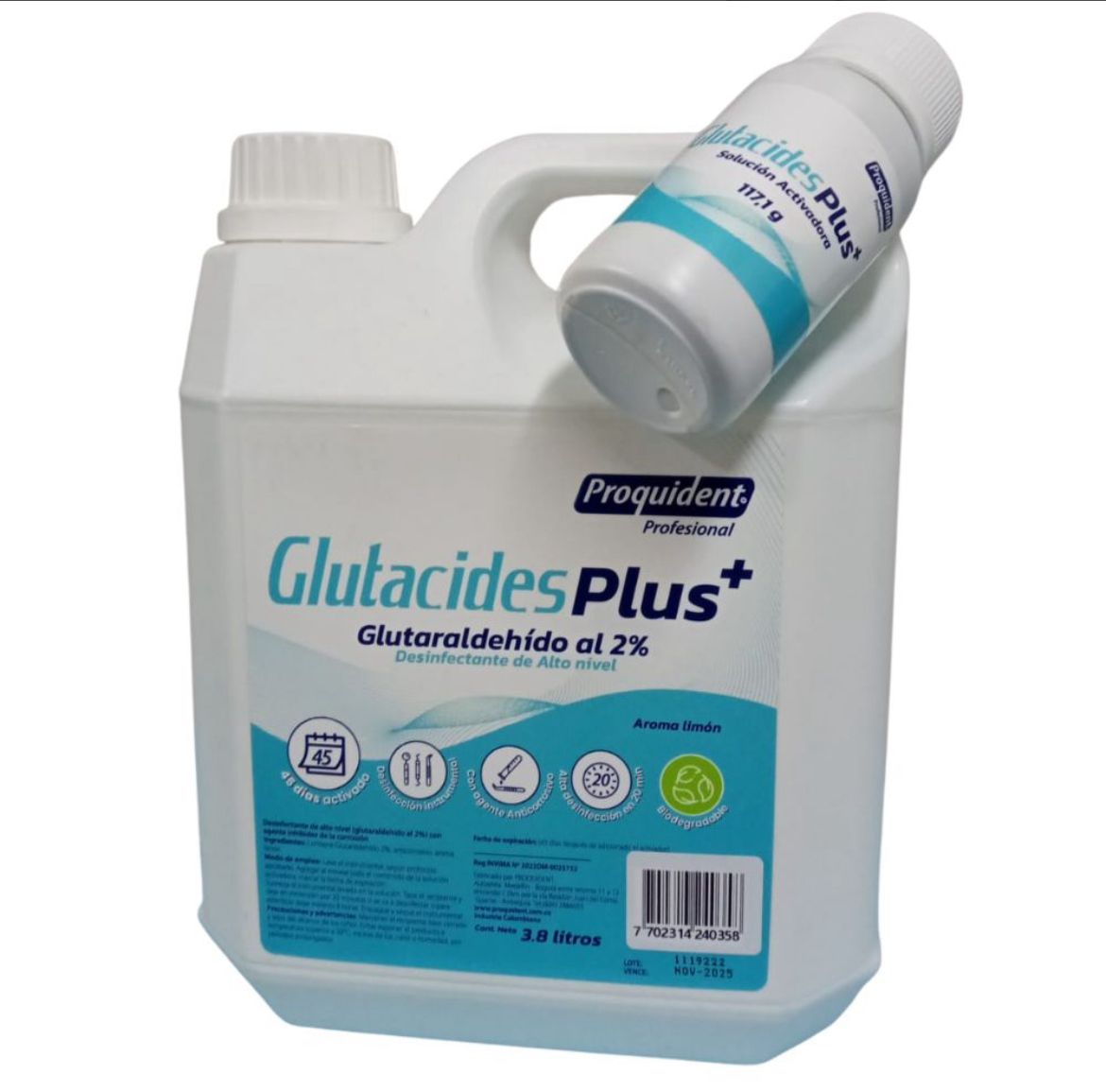 Glutacides plus+ limón  1000 ml, 500 ml
