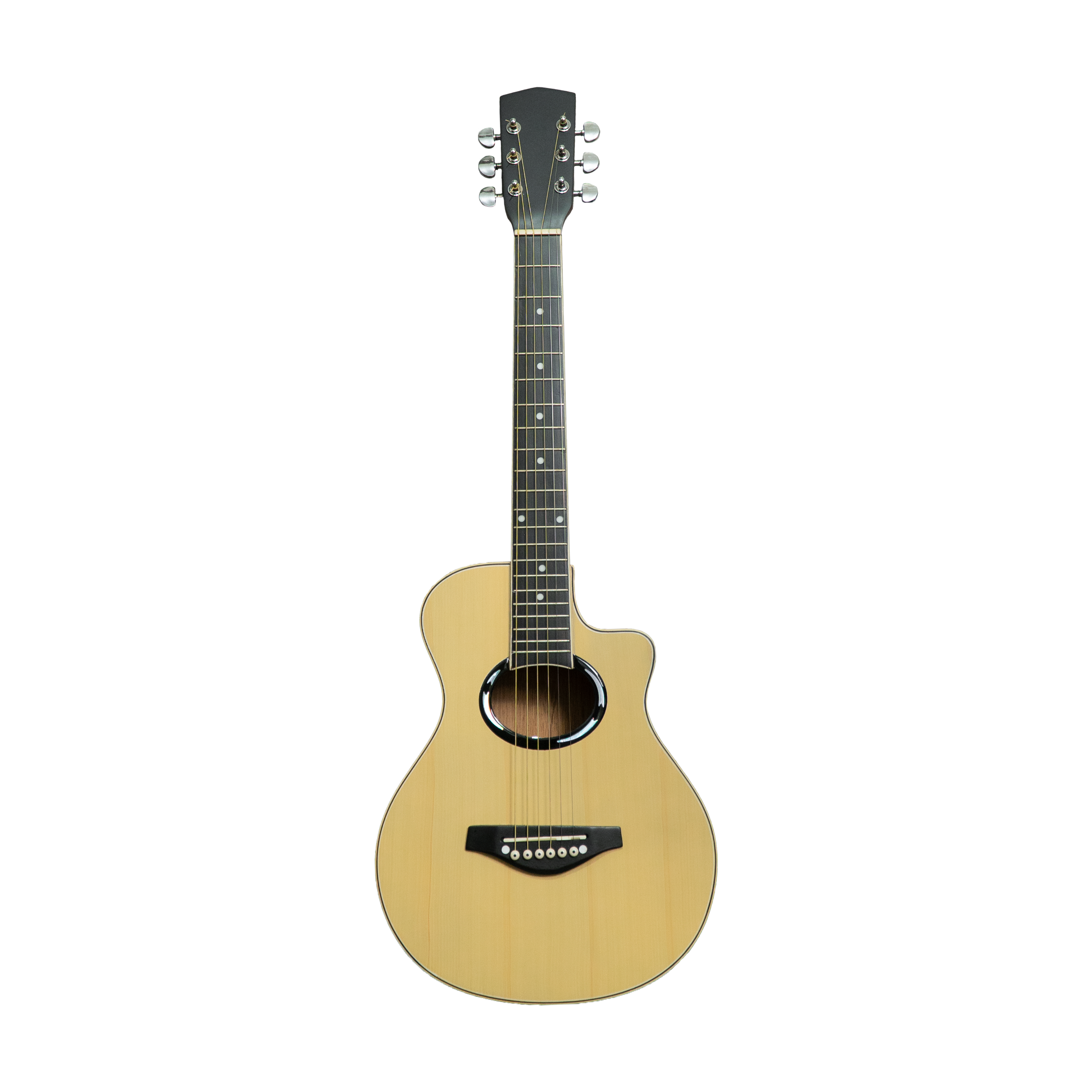( Your Brand ) 3/4 Gitar Akustik Tanam Besi Model Cutway