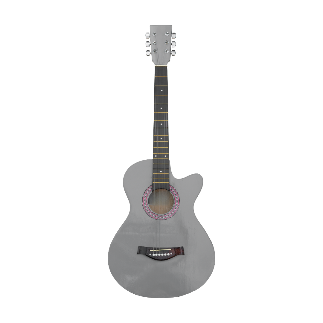 ( Your Brand ) 4/4 Gitar Akustik Tanam Besi Model Cutway