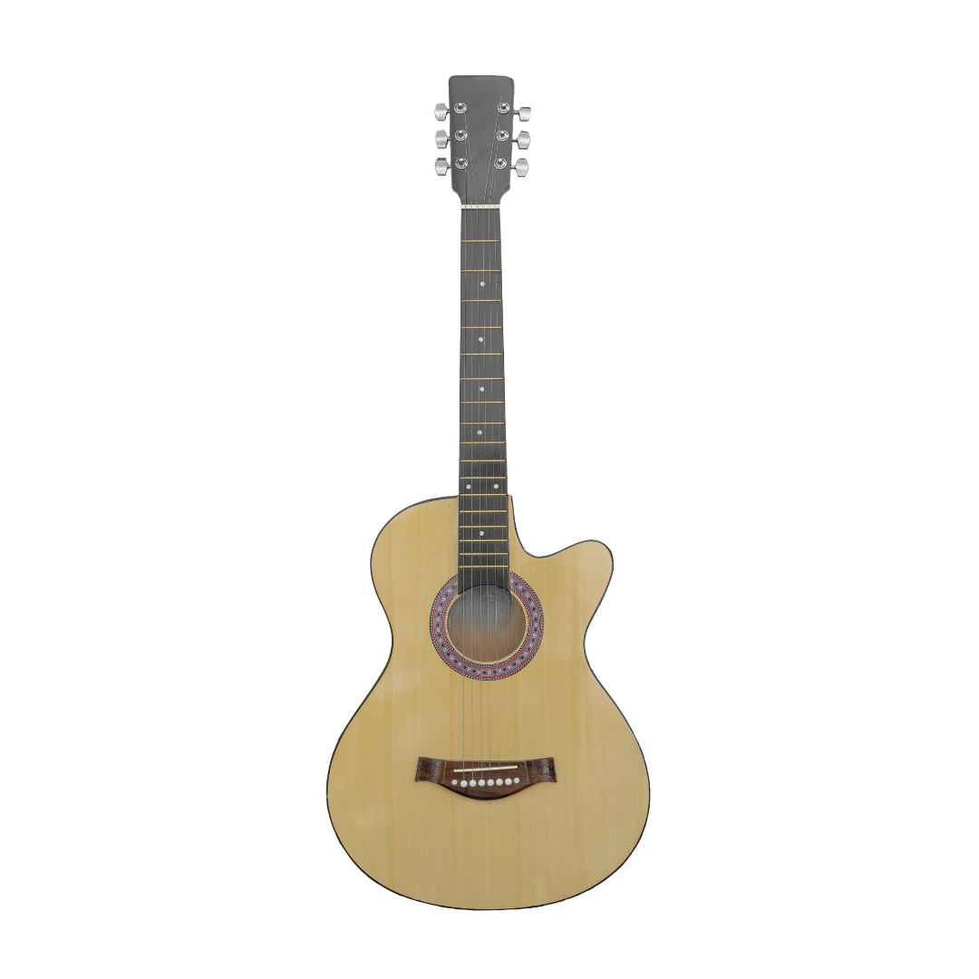 ( Your Brand ) 4/4 Gitar Akustik Tanam Besi Model Cutway