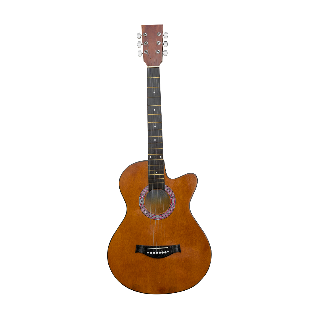 ( Your Brand ) 4/4 Gitar Akustik Tanam Besi Model Cutway