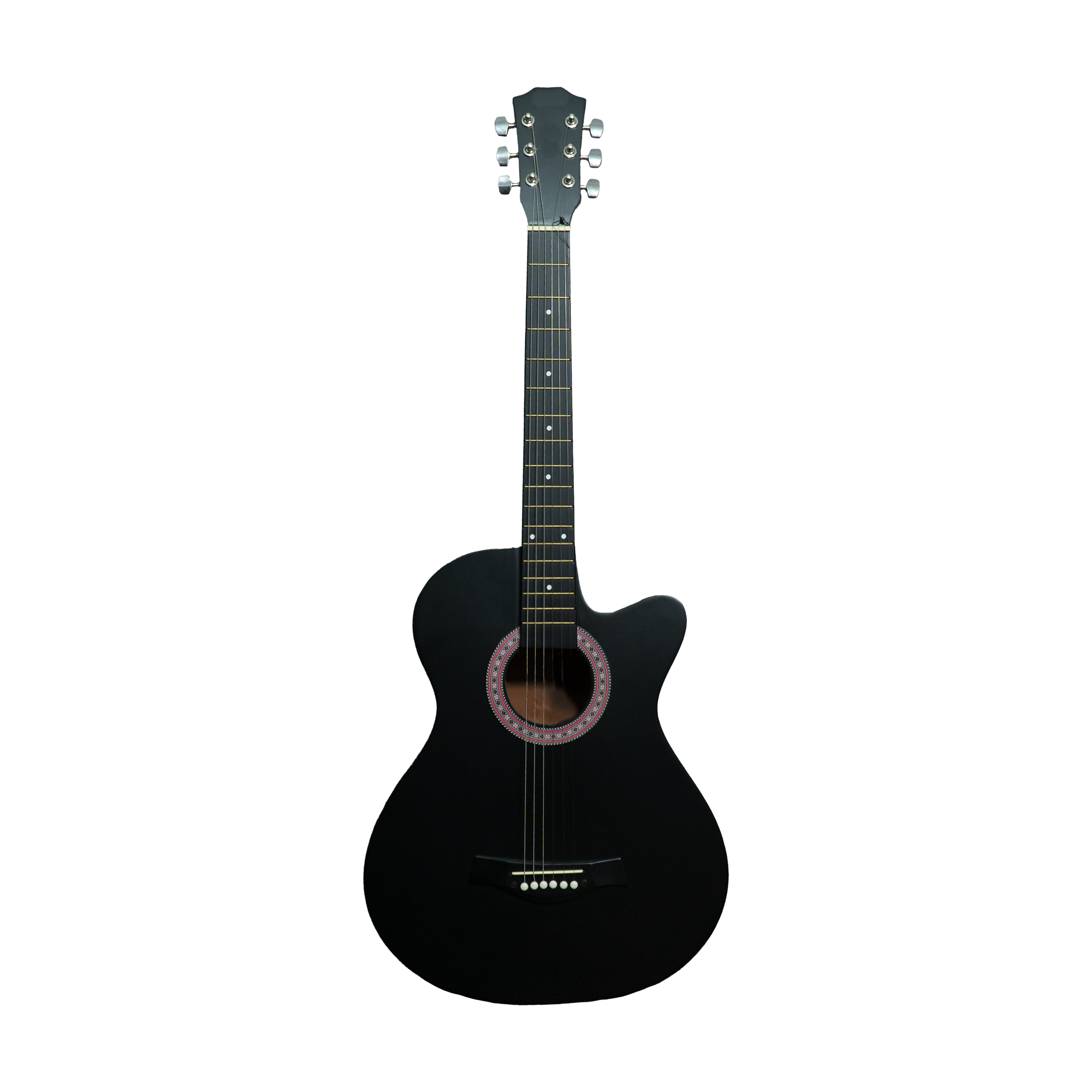( Your Brand ) 4/4 Gitar Akustik Tanam Besi Model Cutway