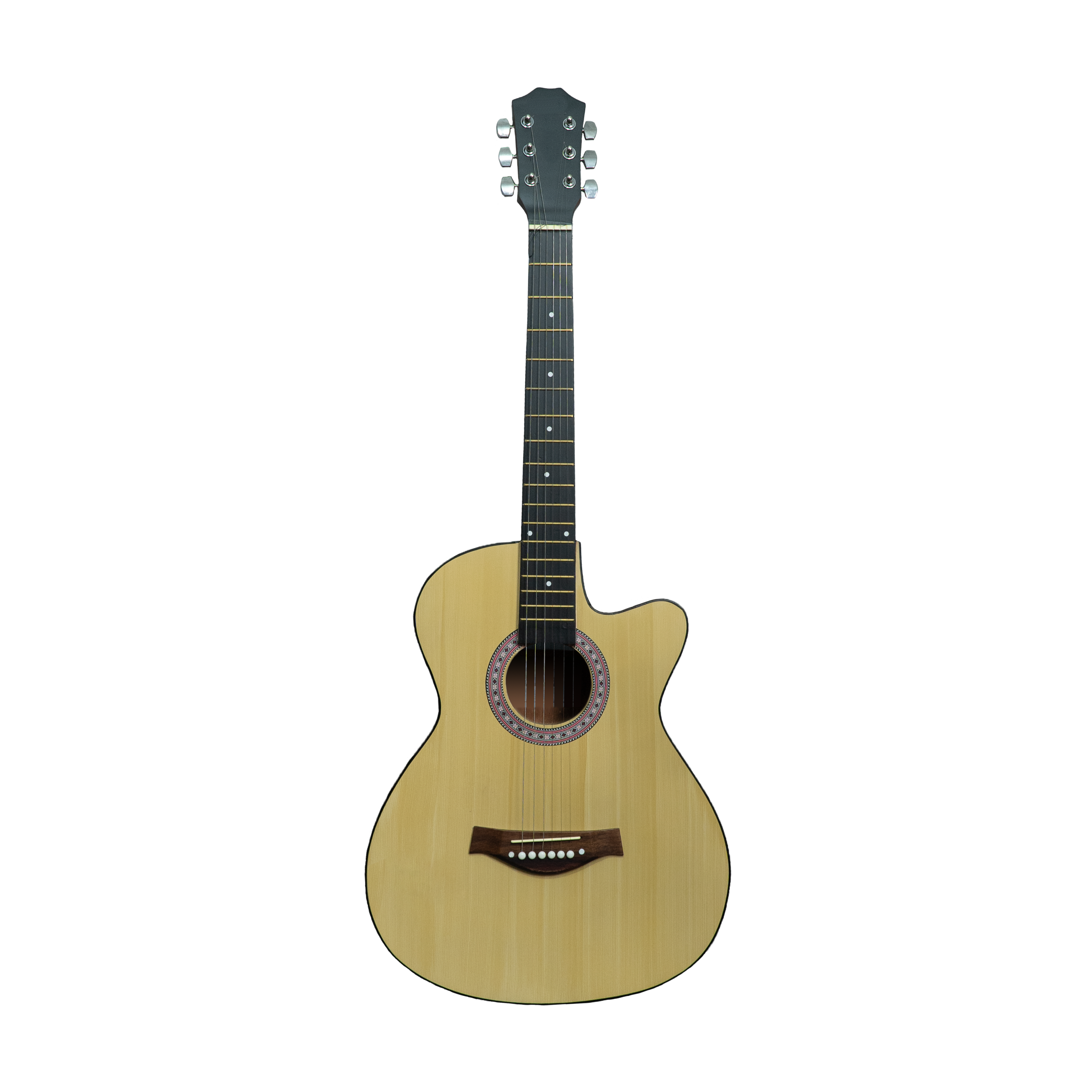 ( Your Brand ) 4/4 Gitar Akustik Tanam Besi Model Cutway