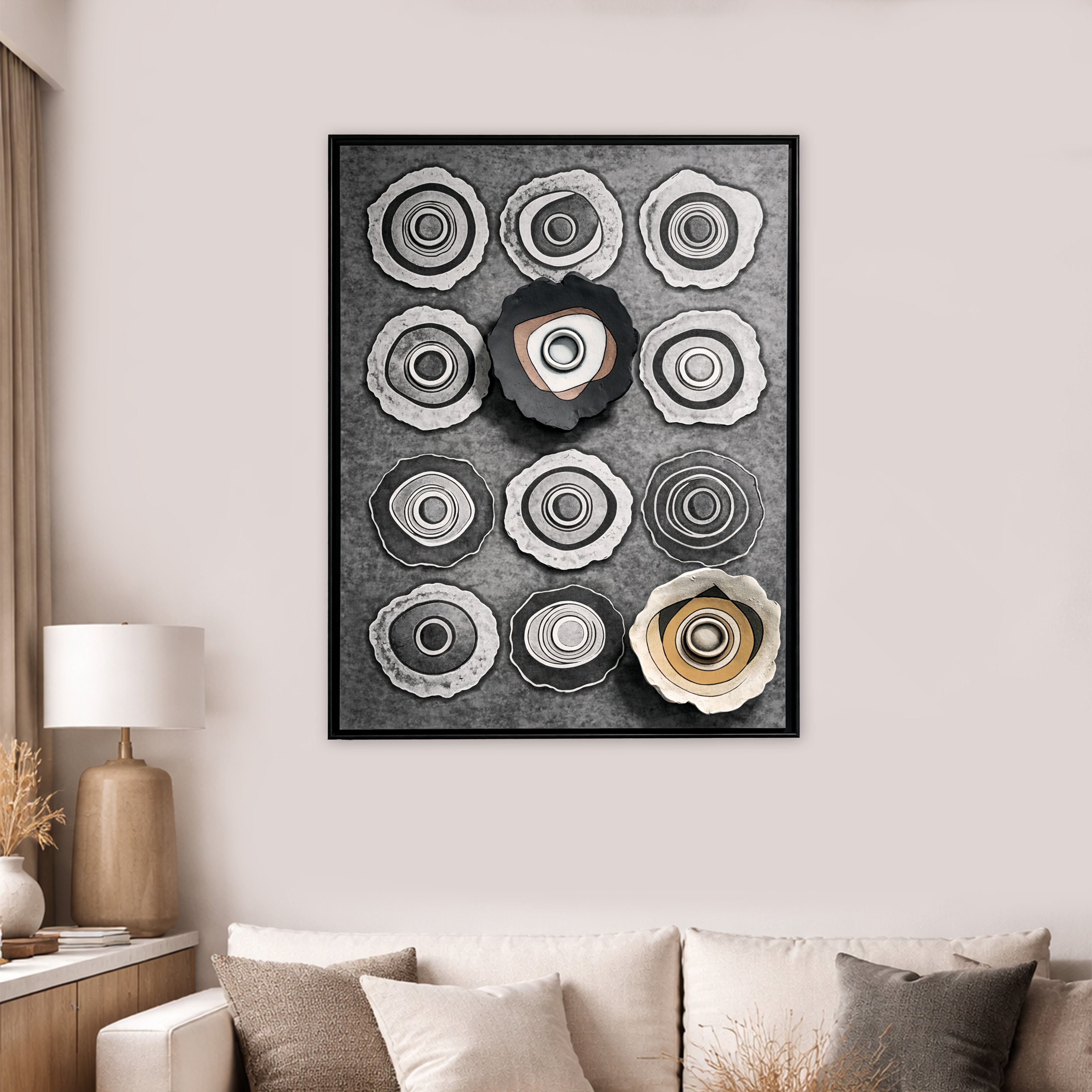 Organic Echoes : Terracotta Wall Art