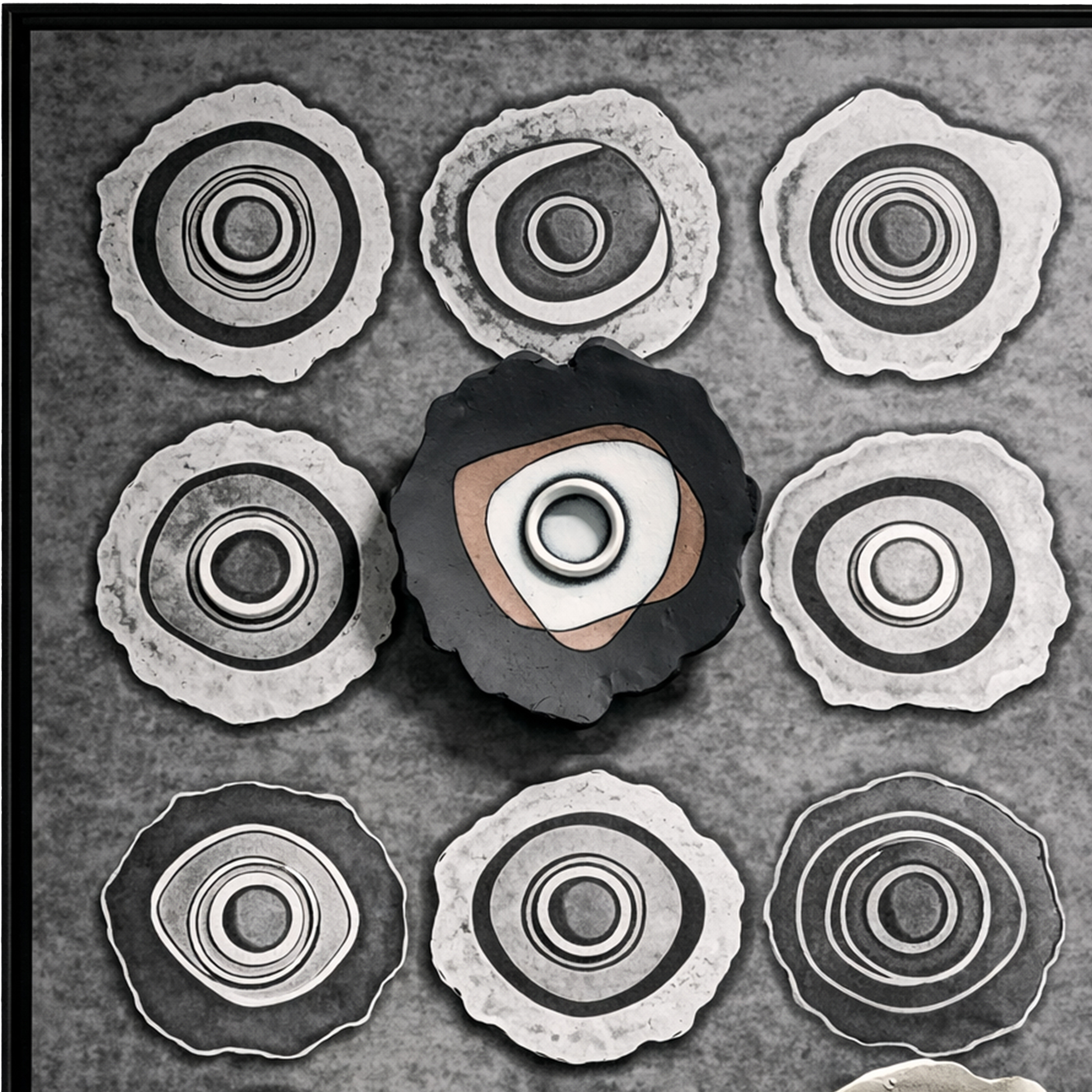 Organic Echoes : Terracotta Wall Art