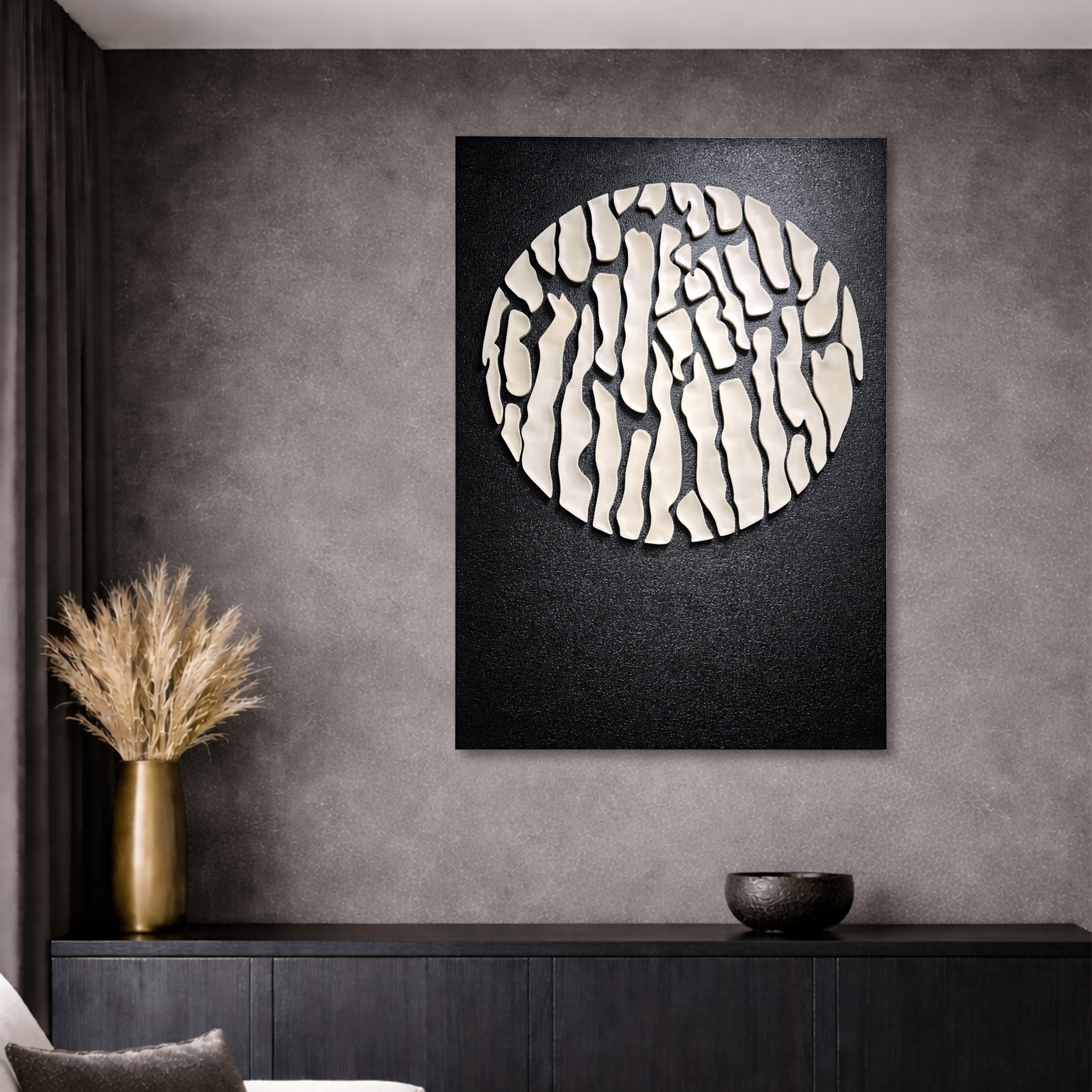 Glowing Fragments : Abstract Wall Art