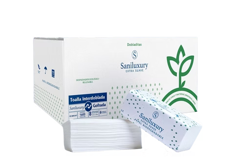 Toalla ineterdoblada Saniluxury con 2000 piezas
