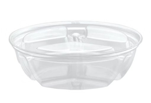 Contenedor de 3 divisiones con tapa