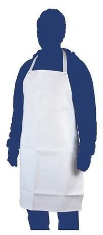 Mandil largo blanco/negro