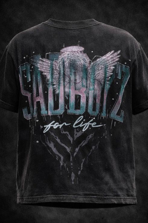 Playera Sadboyz Angel Silver Diamonds 