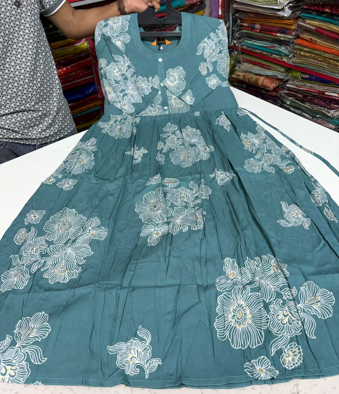 Floral Print Anarkali Kurti