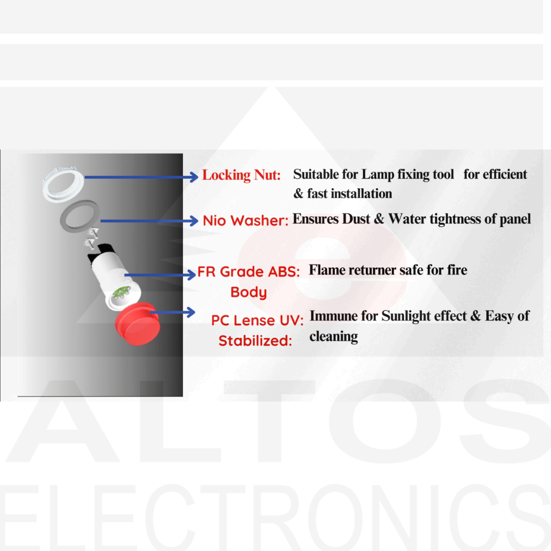 Altos Electronics Panel Indicating Lamps