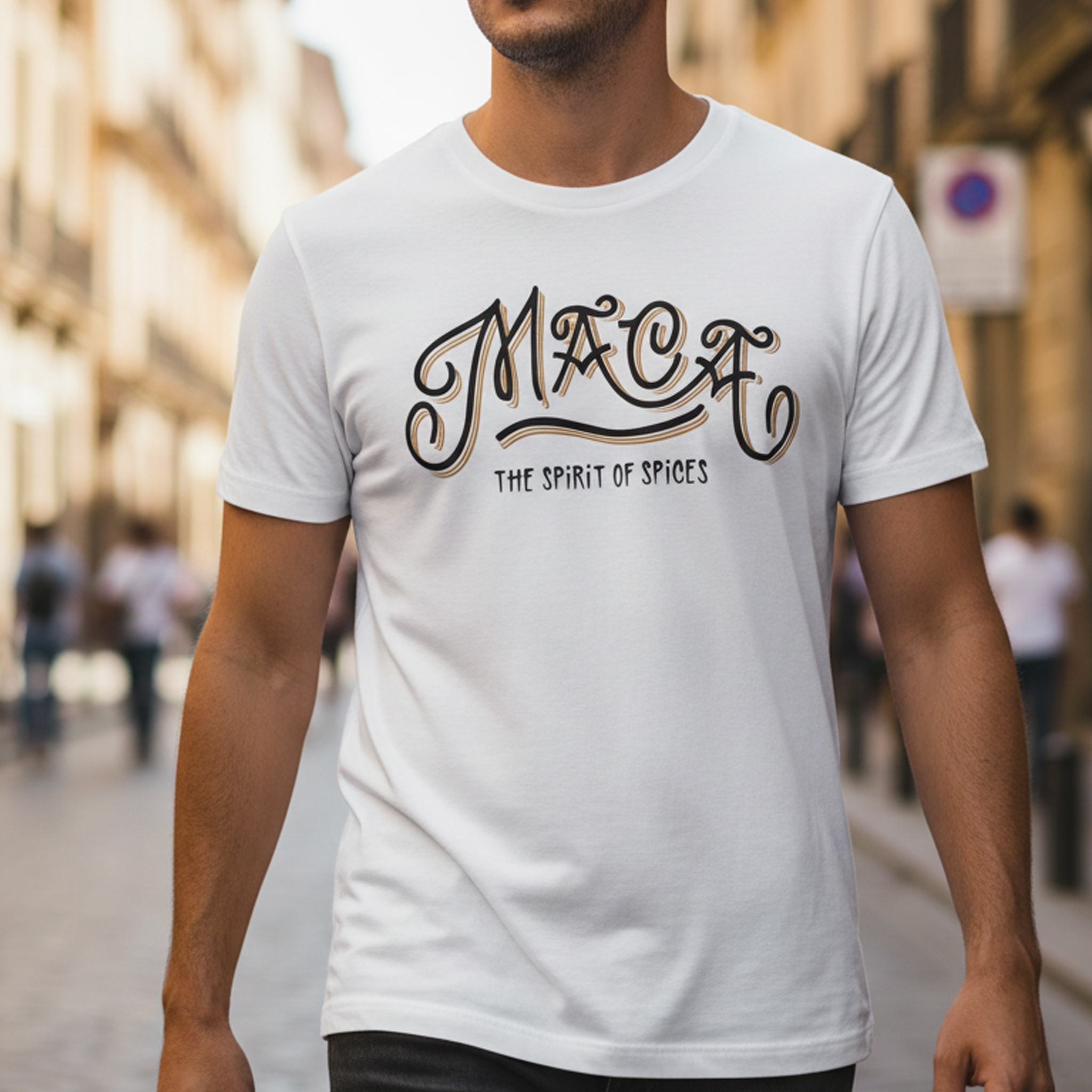 T-shirt blanc Maca