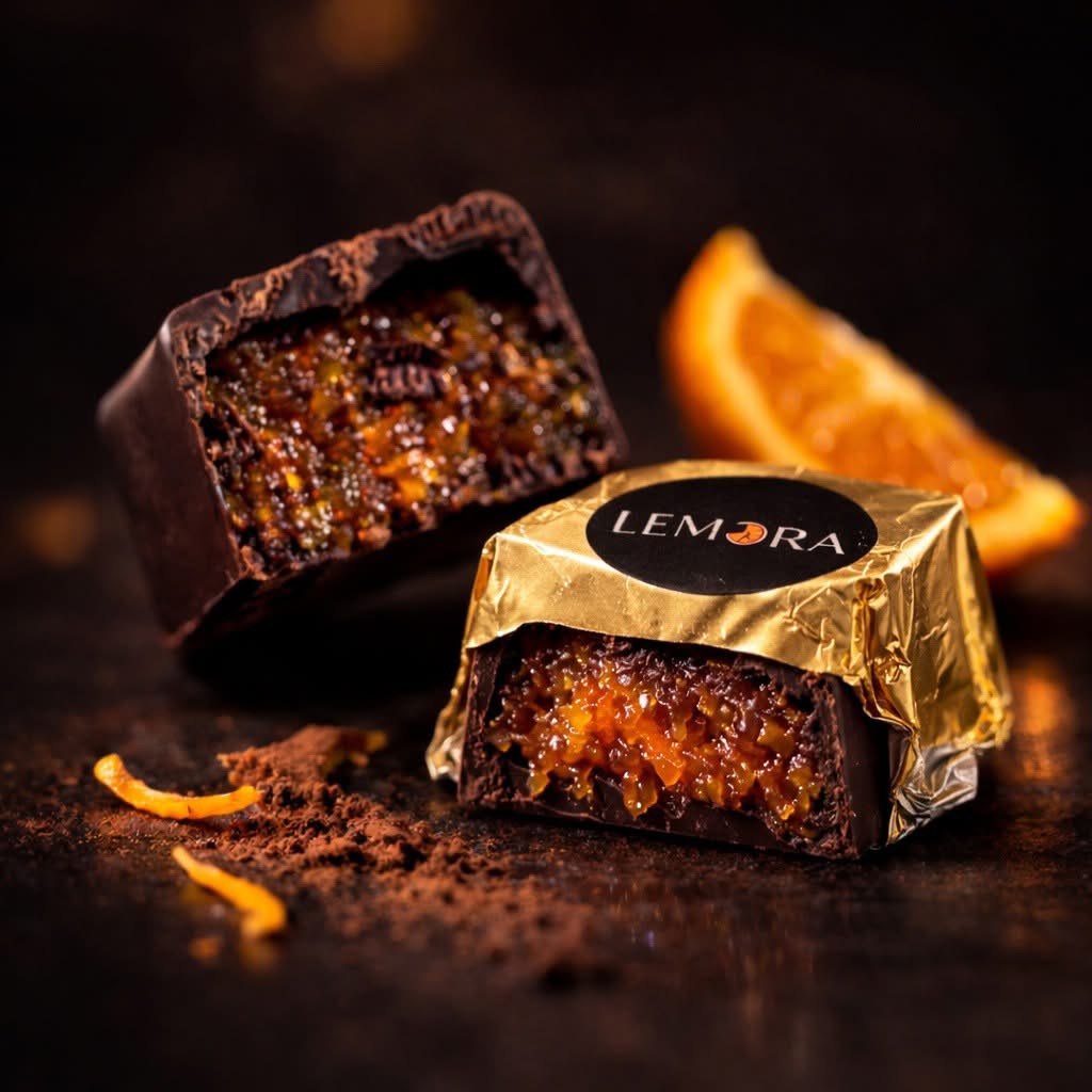 Lemora Dark Chocolate with Bou Sfeir Orange 500 GRS