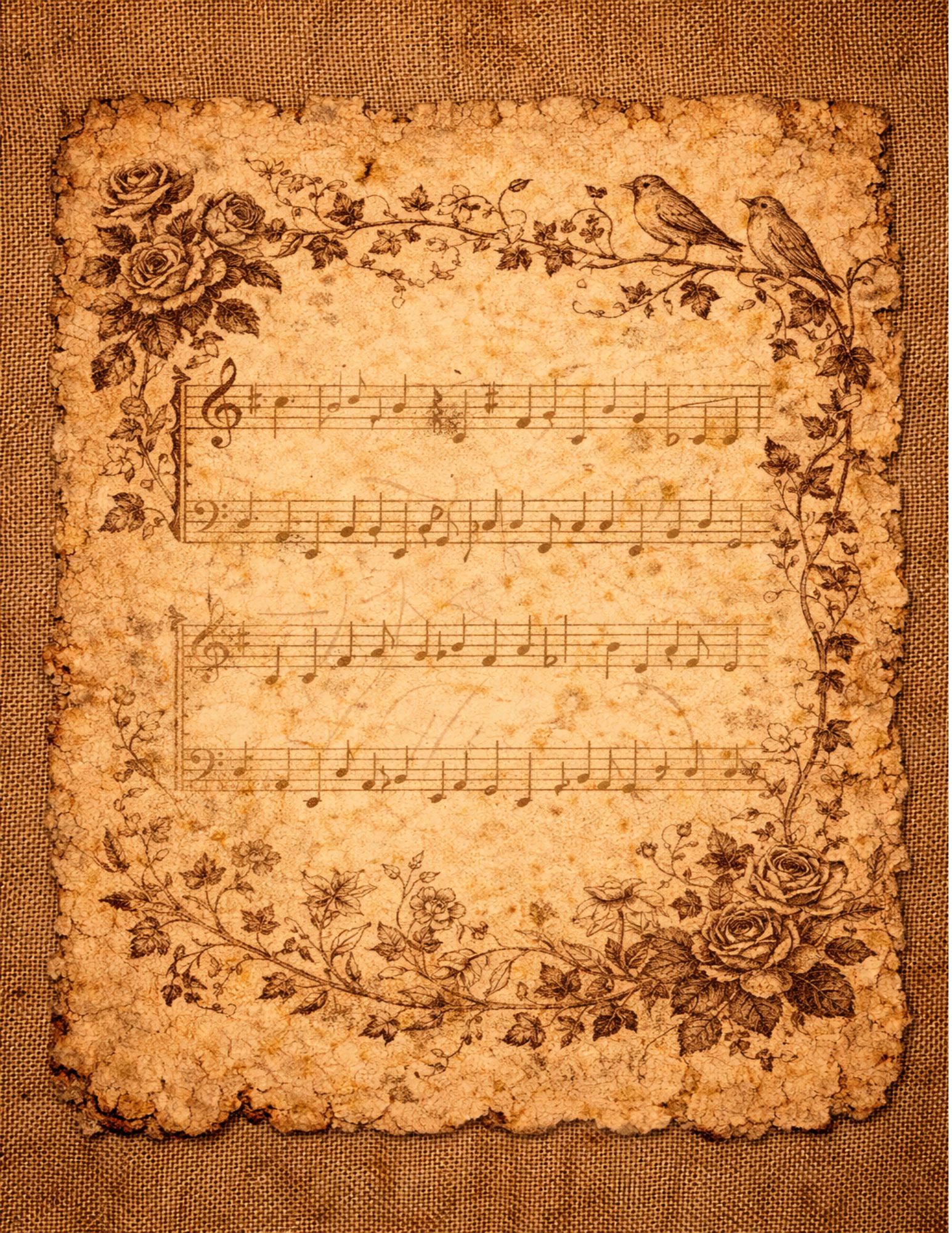 The Botanical & Nature Collection — Vintage Birds, Bees & Music Ephemera Printable Bundle