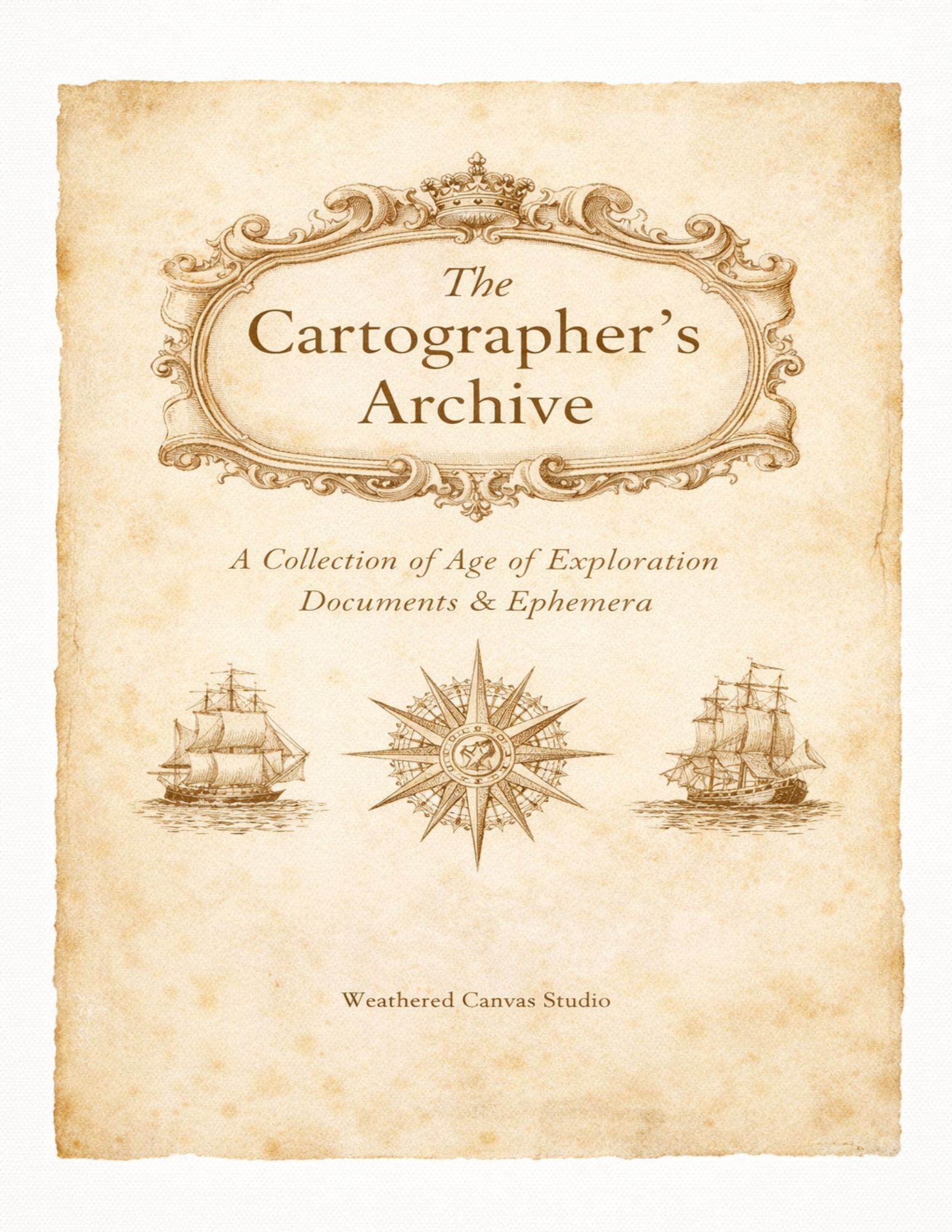 The Cartographer's Archive — Vintage Age of Exploration Ephemera | Printable Junk Journal Kit