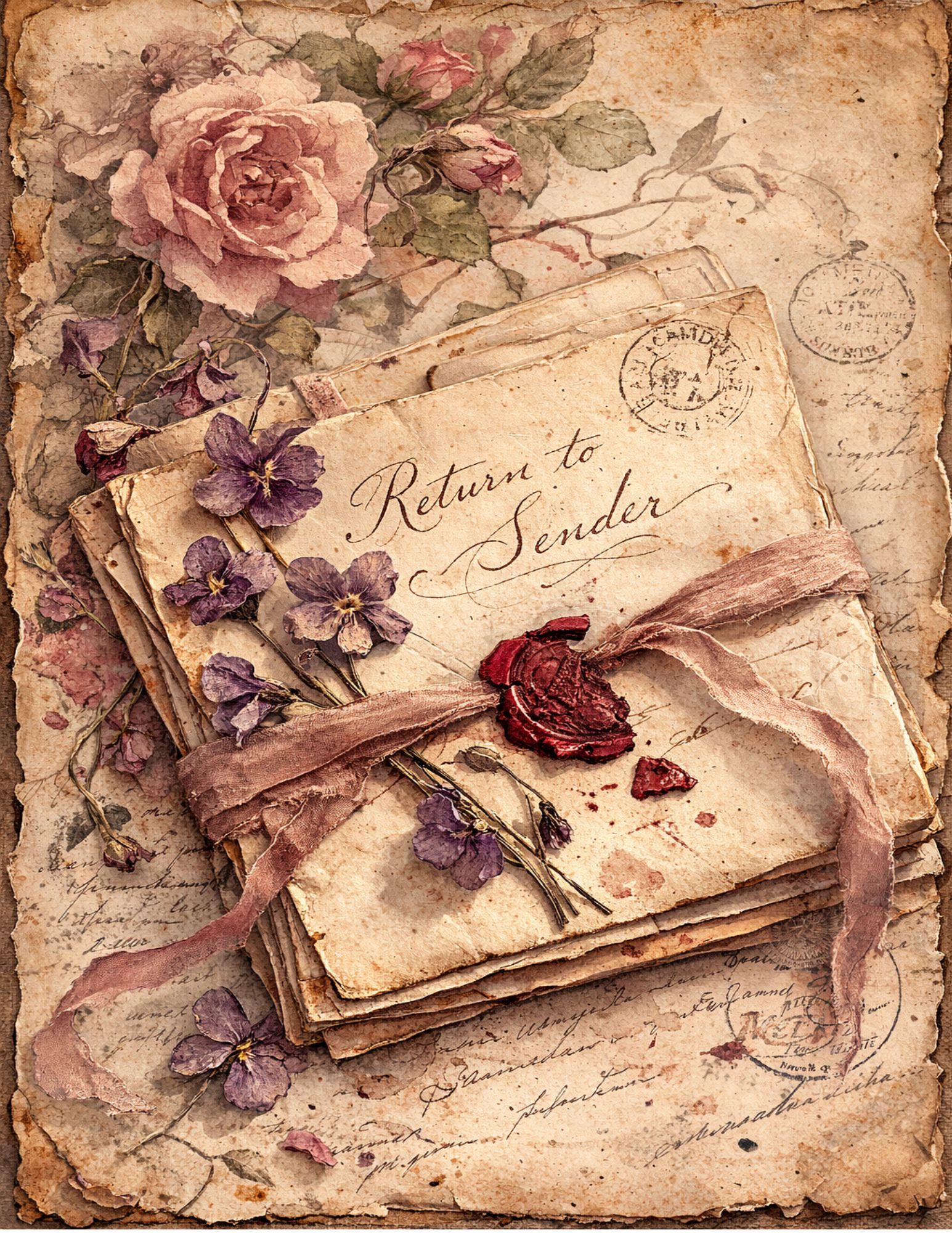 The Romance & Letters Collection — Vintage Correspondence Ephemera Printables