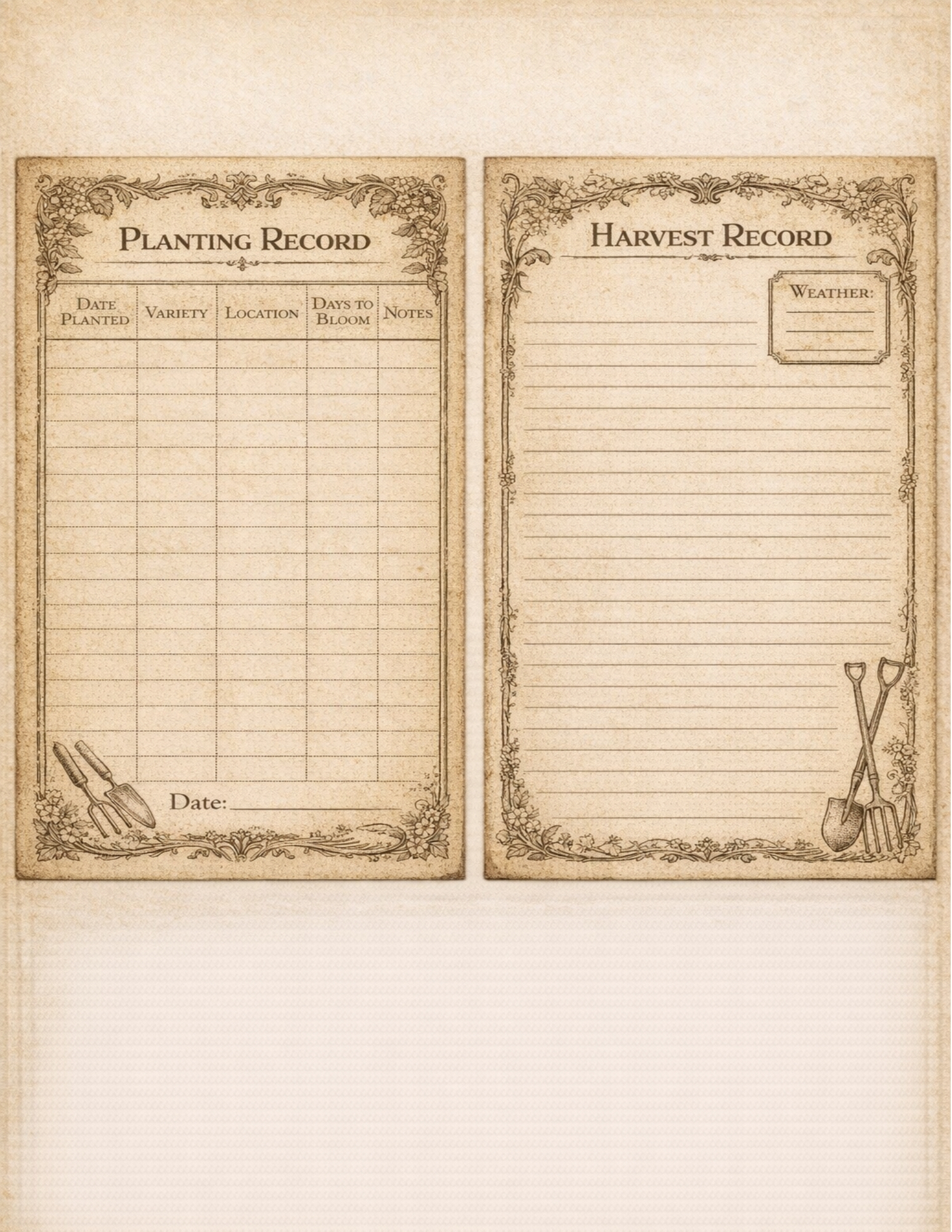 Heirloom Garden Ephemera Printable Kit | Vintage Seed Packet, Botanical Journal Pages, Canning Labels | Junk Journal Digital Download JPG