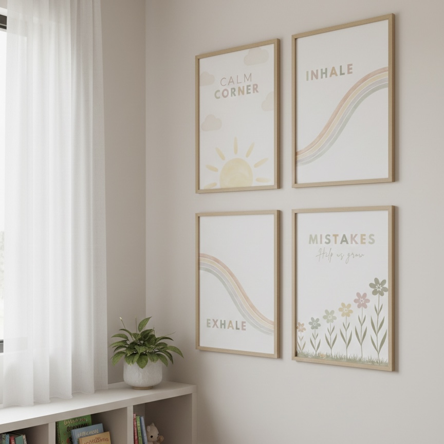 Calm Corner Posters Printable : Pack of 10 for Children