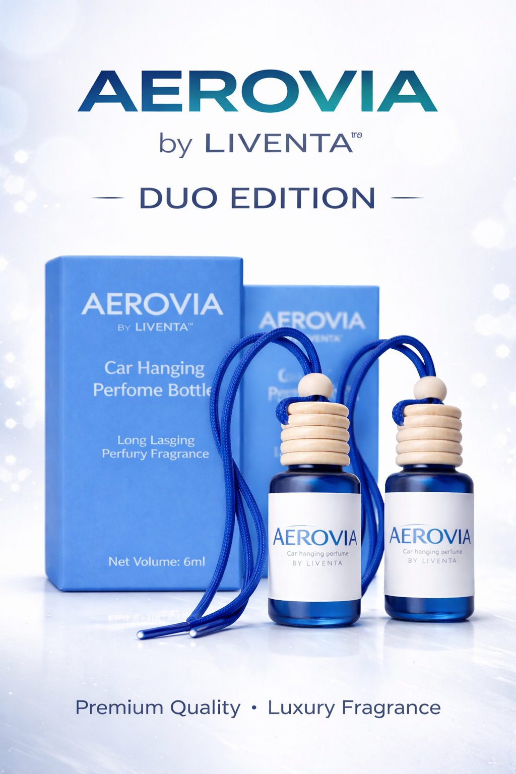 Aerovia Car Hanging Perfume Bottle Duo Edition